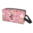 thumbnail image 2 of Goofa Rose Flowers Printed Toiletry Bag with Handle,Large Capacity Travel Makeup Cosmetic Bag for Women, Carry on Airport Airline Compliant Bag, 2 of 9