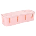 thumbnail image 1 of tamizeot Power Electric Cable Outlet Reusable Dustproof Solid Color Organizer Manager Light Pink 1Set, 1 of 6