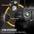 thumbnail image 6 of NUVISION LIGHTING NVL-HL-001 Nuvision For 1997 to 2018 Jeep Wrangler/Wrangler JK TJ LJ CJ 2Pcs 7 inches LED Projector Black Housing Headlights 11 12 13 14 15, 6 of 6