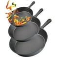thumbnail image 3 of Vivicreate 3-Piece Cast Iron Skillet Set, Pre-Seasoned, 6/8/10 Inch Frying Pans, Black, 3 of 8