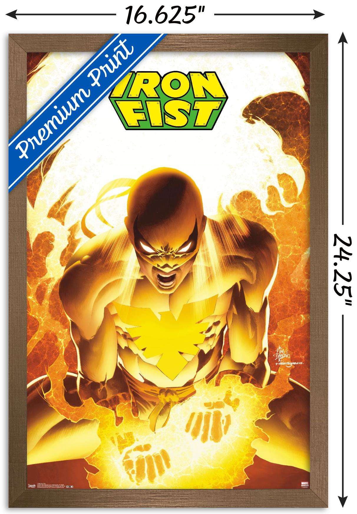Marvel Comics - Iron Fist Wall Poster, 14.725" x 22.375", Framed