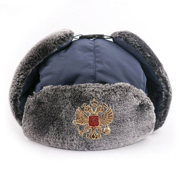 XIAN Winter Ski Hat Russian Ushanka Trooper Aviator Hats Russian Warm Winter  Cold B 