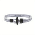 thumbnail image 5 of 1 Piece Milan Line Bracelet Ocean Series Anchor Style Braided Rope Bracelet Creative Personality Unisex Braided Rope Bracelet Black T Buckle Personality Bracelet Street Style Bracelet Red Zodiac Year, 5 of 10