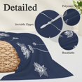 thumbnail image 3 of Navy Blue White Floral Standard Pillow Covers,Abstract Art Summer Botanical Breathable Throw Pillow Cases with Invisible Zipper,Decorative Pillowcase Pillows Protectors for Sofa Bed Chair 20"x26", 3 of 9