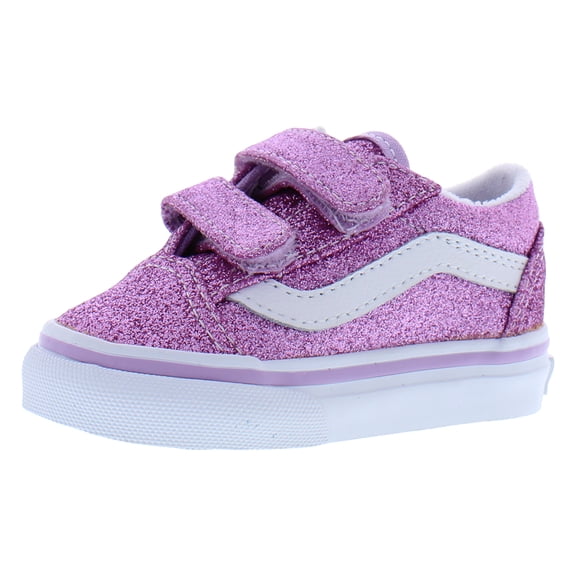 Vans Old Skool V Infant/Toddler Shoes Size 4, Color: Glitter Lilac