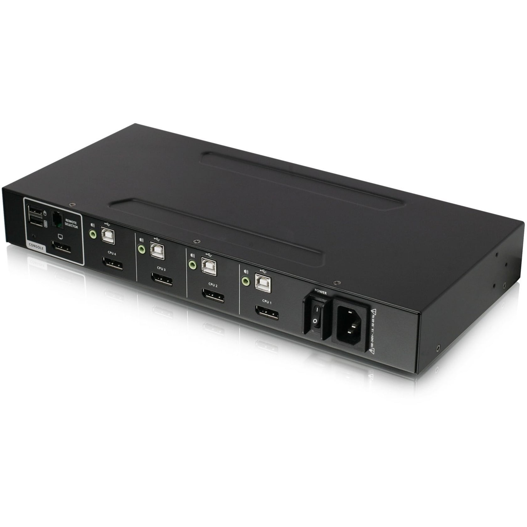 IOGEAR 4-Port Single View DisplayPort KVM Switch w/Audio - 4 Computer(s) - 1 Local User(s) - 3840 x 2160 - 50 Hz, 60 Hz - 6 x USB - 5 x DisplayPort