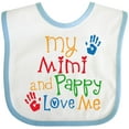 thumbnail image 3 of Inktastic Mimi and Pappy Love Me Boys or Girls Baby Bib, 3 of 4
