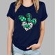 thumbnail image 2 of Camisetas de Manga Corta para las Mujeres de Moda Imprimir Cuello Redondo Camiseta, Mezcla de Poliéster Ligero para Primavera Verano Otoño, 2 of 8