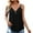 Black, variant on XFLWAM Tank Tops for Women Spaghetti Strap Tops V Neck Zipper Sleeveless Camisole Sexy Casual Summer Trendy Cami Shirts