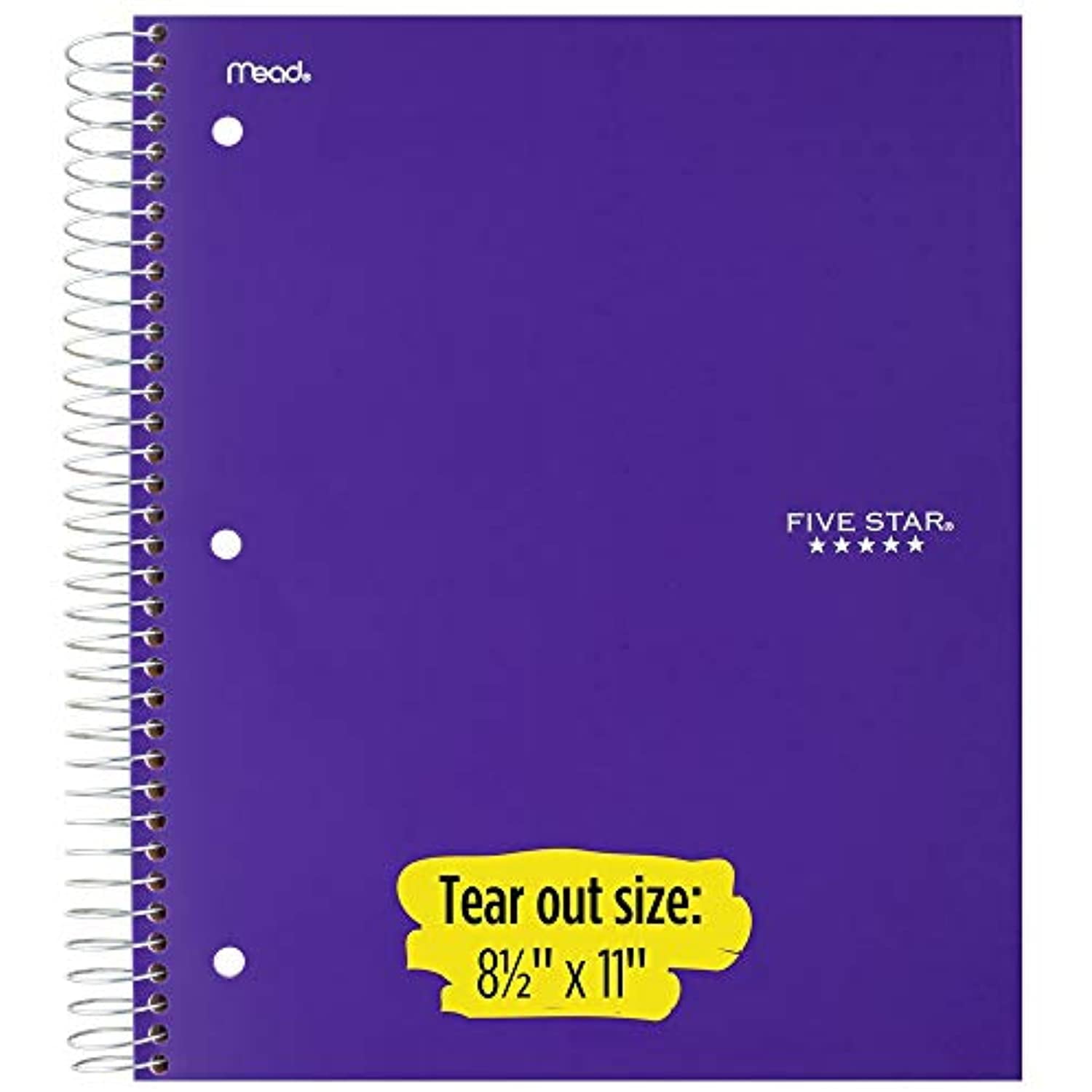 Office Supplies: 200-Page Five Star Advance Spiral Notebook $8, 2