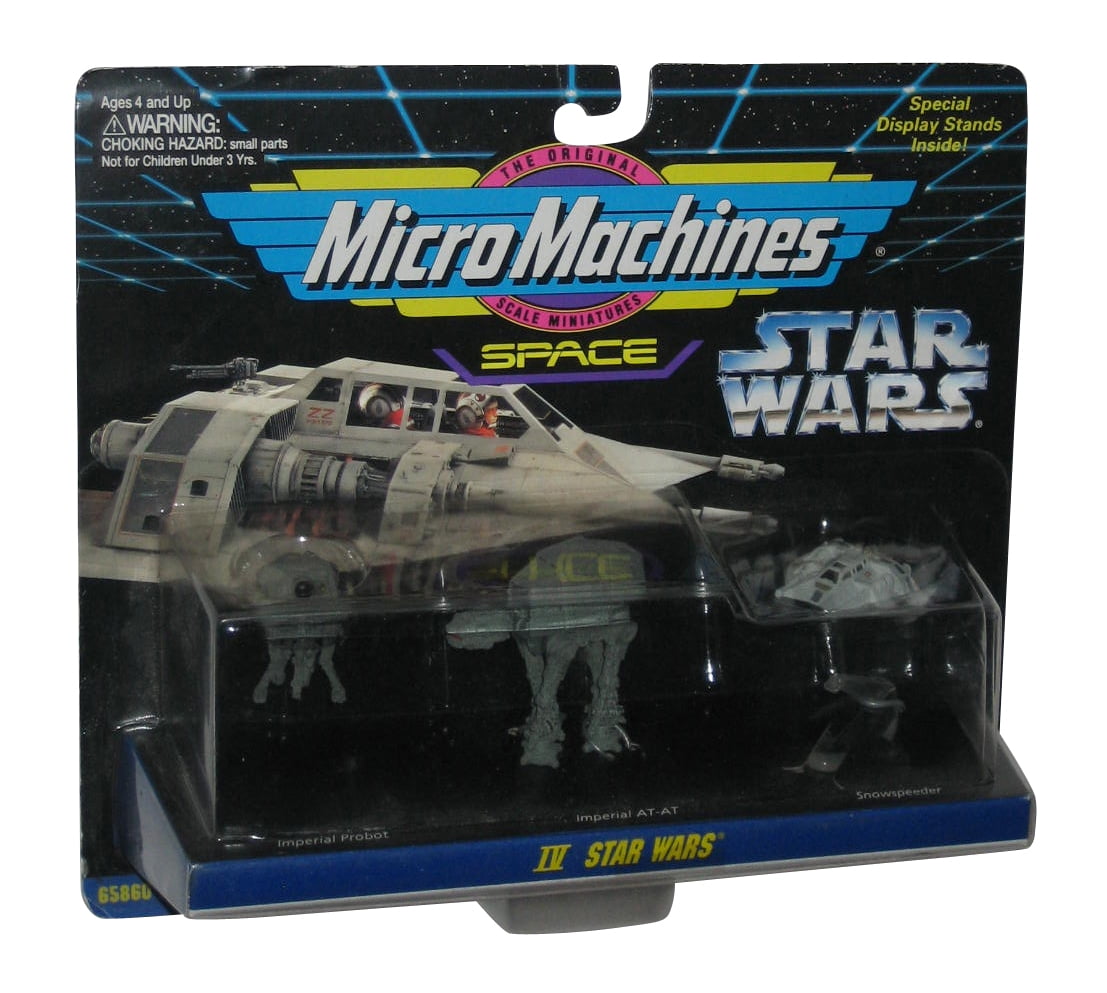 Star Wars Micro Machines Space IV Toy Play Set - (Imperial Probot / AT-AT / Snowspeeder