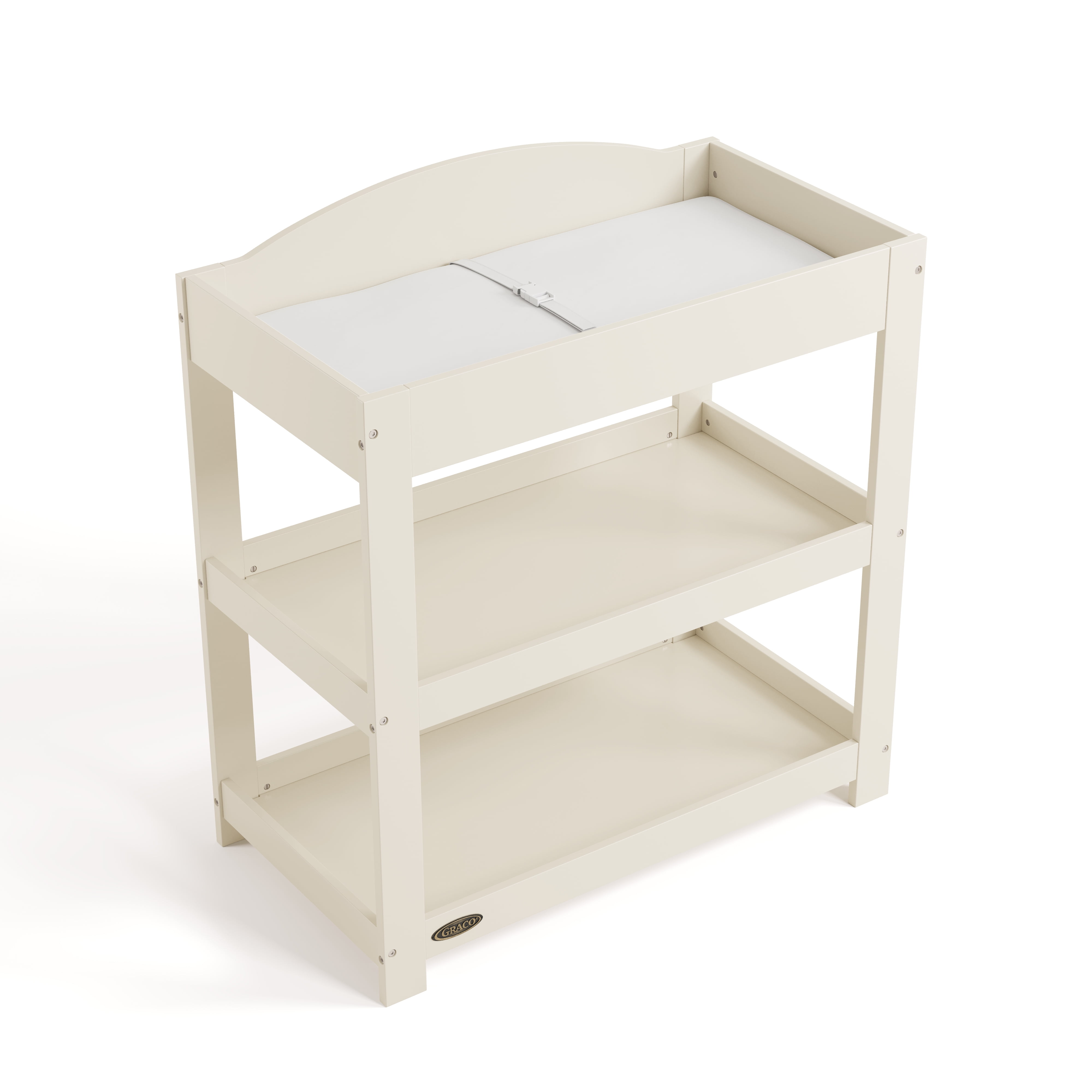 Graco Customizable Infant Changing Table with Changing Pad, Frosted Oat