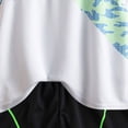 thumbnail image 4 of KPOPLK Boys 2-piece Clothes Teen Boys Short Sleeve Graphic T-Shirt and Shorts Set, Lightweight & Breathable Size 11-12 Years,White, 4 of 5