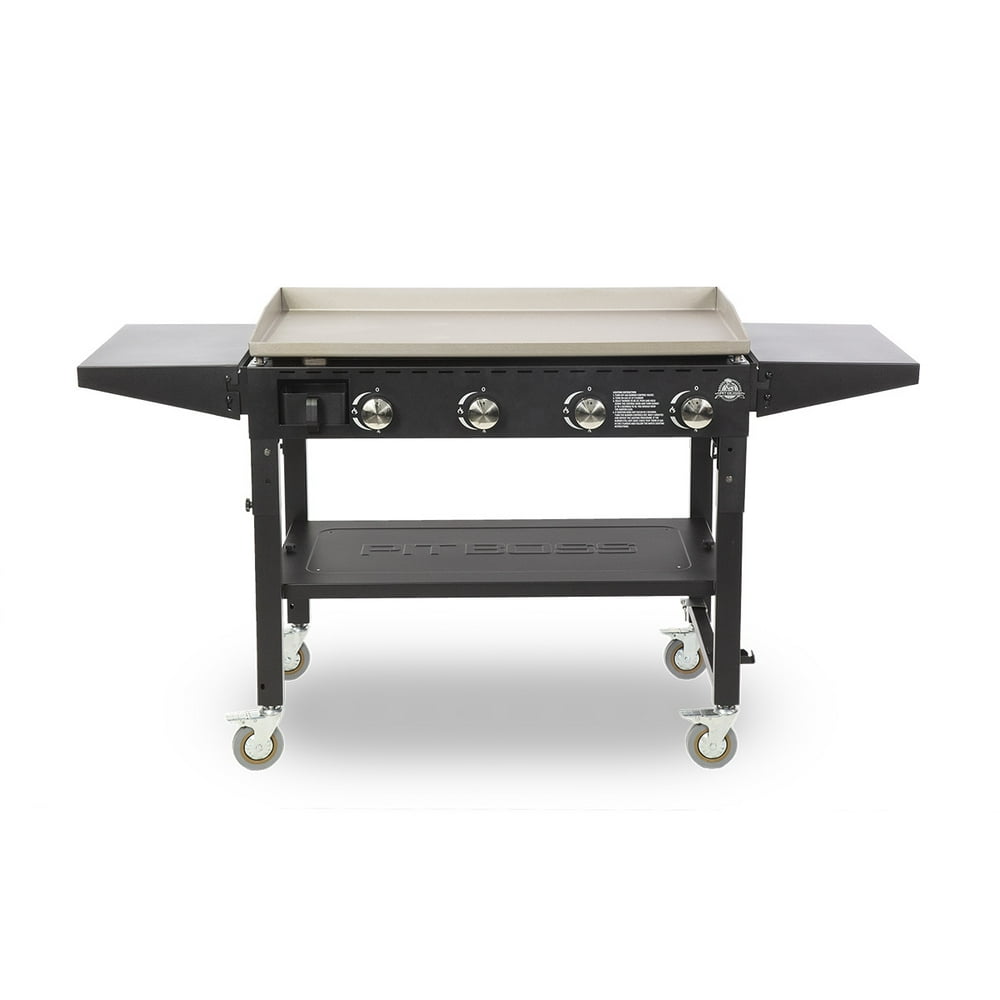 Pit Boss 4 Burner Standard Gas Griddle with Side Shelves, Lightweight Flat Top Grill Walmart