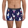 thumbnail image 2 of Goofa Lama in Space Printed Men's Boxer Briefs Underwear, Moisture-Wicking Underwear, Trunk,Soft and Breathable Cotton Underwear-Large, 2 of 9