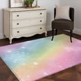 thumbnail image 3 of Abstract Rainbow Area Rugs 2.7'x5', Washable Small Throw Rugs for Kitchen Bedroom, Fantasy Ombre Moden Art Indoor Outdoor Rug Non-Slip Low Pile Carpet Runner Reversible Floor Mats, 3 of 8