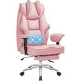 thumbnail image 6 of Homall High Back Executive Office Chair, Big and Tall PU Leather Executive Chair with Footrest – Ergonomic Reclining Computer Desk Chair, Pink, 6 of 7