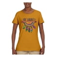 thumbnail image 3 of Colorful Neon Be Brave Dreamcatcher | Dean Russo Art Pop Culture Womens T-Shirt, Gold, XX-Large, 3 of 6
