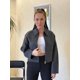thumbnail image 5 of Chaqueta BQDCQB para mujer, lana recortada, cálido, forro polar de invierno, gris, 5 of 7