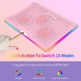 thumbnail image 3 of Pink Rgb Laptop Cooling Pad With 3 Quiet Led Fans And Touch Control For 15.6"-17" Laptop, Adjustable Comfortable Height Portable Cooler, Durable Pure Metal Panel (Pink), 3 of 9