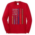 thumbnail image 2 of Wild Bobby, No One Fights Alone First Responder Dispatcher EMS Corrections Police Fire Military Unity, Pop Culture, Men Long Sleeve Shirt, Red, Medium, 2 of 4