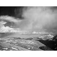 thumbnail image 2 of Adams, Ansel 18x15 Black Ornate Wood Framed with Double Matting Museum Art Print Titled - Mountain tops, low horizen, low hanging clouds,  in Rocky Mountain National Park, Colorado, ca. 1941, 2 of 4