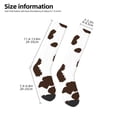 thumbnail image 2 of Fotbe Brown Cow Calcetas Divertidas Estampadas para Hombre y Mujer, Calcetas de Algodón hasta la Rodilla para Caminar, Correr, Enfermería y Embarazo, 2 of 6