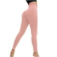 thumbnail image 3 of QATAINLAV Gifts for Girls Womens High Waisted Butt Lifting Leggings Gym Tummy Control Seamless Yoga Pants Solid Casual Workout Running Tight Leggings Pink XL, 3 of 4