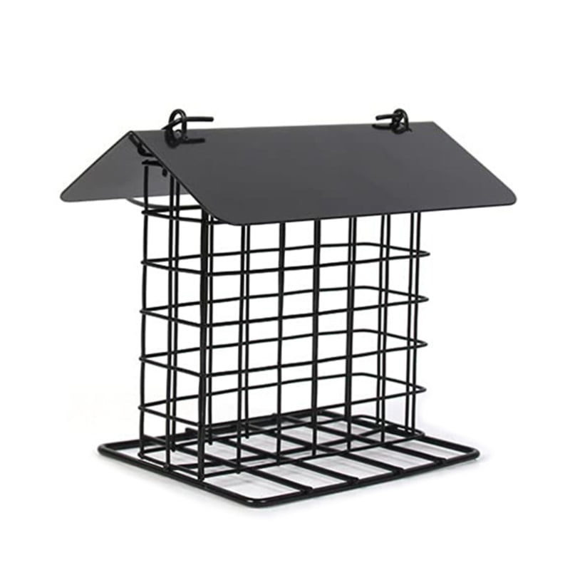 HGYCPP Bird Feeder with Roof Weather Proof Metal Bird Feeder Wild Bird