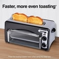 thumbnail image 2 of 2-in-1 Countertop Toaster Oven & Long Slot 2 Slice Toaster for Toasting & Baking, Automatic Shut Off, Shade Selector, Temperature Control, Black, 2 of 6