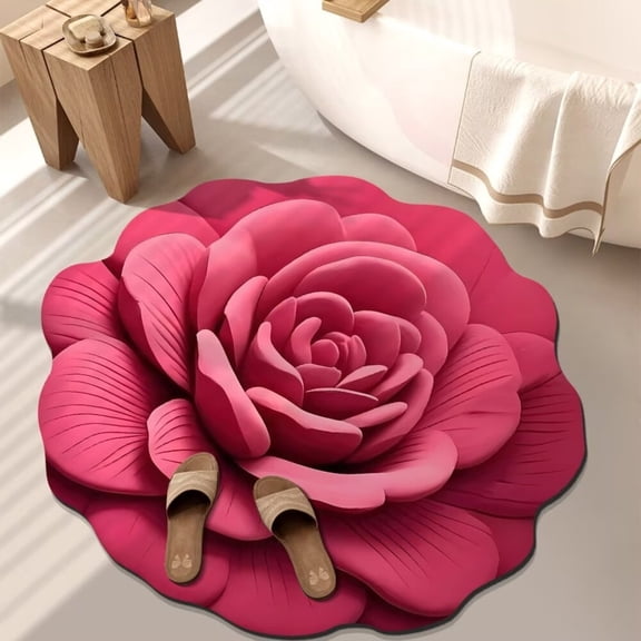 3D Visual Entrance Door Mat, Household Bathroom Floor Non-Slip Mat, Wear-Resistant, Water-Absorbent, Easy-Clean Floor Mat For Entryways Bathrooms Kitchens And Other Indoor Spaces