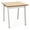 Natural Maple-Silver, variant on Newport Reception Waiting 20x20" Wood End Table / Silver Steel / Walnut