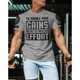 thumbnail image 3 of Gymish DOUBLE YOUR GAINS Workout T-Shirt for Men – Funny Gym Shirt, Men's Gym T-Shirt, Lifting Shirt, Deadlift Tee, Workout Shirt, Gym Wear, Athletic Shirt for Men, 3 of 5