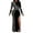 Black, variant on Fsqjgq Black Bronzing Sequins Wedding Guest Dresses for Women Fashion Elegant Beaded Patchwork Bodycon Swing Long Party Dress Club Prom Dresses XXXL