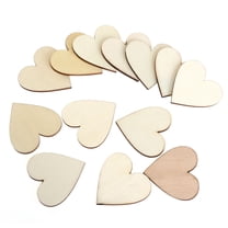 Supvox 50Pack Cardboard Circles Heart Shaped Wood Slices for DIY Crafts Khaki Wood for Craft Enthusiasts