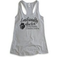 thumbnail image 1 of Emotionally Attached To Fictional Characters Tank Top, Ladies Racerback Tank, Book Lover English Teacher, Heather Gray, Small, 1 of 3
