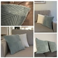 thumbnail image 4 of Fancy Homi 2 packs Grey Blue Decorative Throw Pillow Covers 18x18 inch for Couch Bed Sofa, Rustic Boho Farmhouse Home Decor, Soft Corss Corduroy Patchwork Textured Square Cushion Case 45x45 cm, 4 of 9