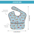 thumbnail image 2 of Bingfone Mess-Proof Baby Bib - Waterproof Bib for Baby Boy or Girl with Food Catcher Pocket, Unisex-Dachshund Dog, 2 of 6