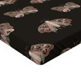 thumbnail image 4 of Ambesonne Bohemian Fitted Sheet, American Traditional Moth, Twin Size, Cocoa Charcoal Grey and White, 4 of 5