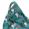thumbnail image 5 of Dog Lounger Chair Bag, Illustration of Boston Terrier Smiling Face Flowers Botanical Heart Butterfly, High Capacity Storage with Handle Container, Lounger Size, Teal Charcoal Grey, by Ambesonne, 5 of 5