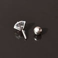 thumbnail image 3 of NUZYZ Men Women Rhinestone Cartilage Tragus Bar Helix Upper Ear Earring Stud Jewelry, 3 of 8