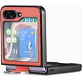 thumbnail image 6 of for Samsung Galaxy Z Flip 5 Case, PU Leather Protective Cover with Ring Flip Phone Case Samsung Galaxy Z Flip5 ZH Orange, 6 of 18