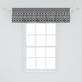 thumbnail image 2 of Ambesonne Abstract Valance Pack of 2, Grid Rows Pattern, 54"X12", Black White, 2 of 4