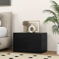 thumbnail image 4 of Costway 2-Drawer Stackable Storage Organizer with Anti-Topping Kits Stacking Drawer Chest Black, 4 of 9