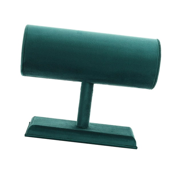 Organizador multiusos para diademas con barra en T, estable y suave, para cadena. terciopelo verde