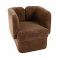 thumbnail image 3 of Sagebrook Home: Exquisite Shelter-Back Accent Chair, Crafted with Durable Wood and Luxe Non-Woven Fabric, 3 of 8