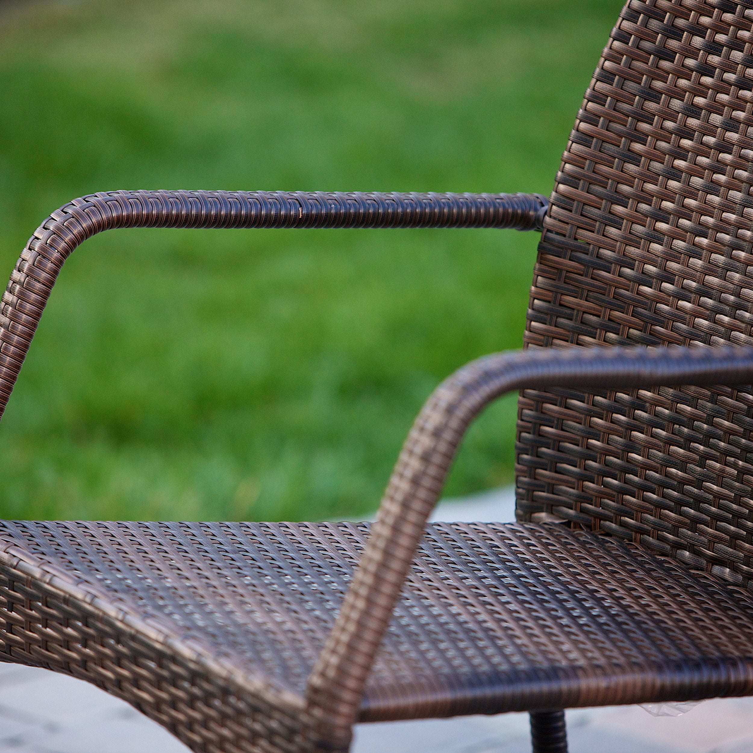 Brown Outdoor Wicker Chairs (Set of 2)