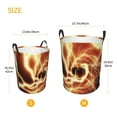 thumbnail image 3 of Fotbe orange lightning Pattern Laundry Basket with Handles, Waterproof Large Laundry Hamper, Wash Bag for Corner Dorm, Rolling Laundry Basket with Handles-Medium, 3 of 6