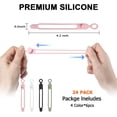 thumbnail image 2 of Organizador de cables NQ con bridas de silicona 24 piezas para auriculares cargadores color negro blanco rosa verde, 2 of 5