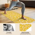thumbnail image 4 of Yellow Lemon Fruit Slices Orange Pattern Hot Yoga Mat Towel Non Slip for Hot Yoga - Quick-Drying Yoga Mat Cover with 4 Corner Pockets with Travel Bag - Hot Yoga Towel Non Slip 74"x26", 4 of 6